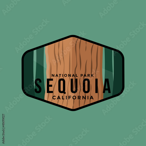 sequoia national park emblem illustration logo 