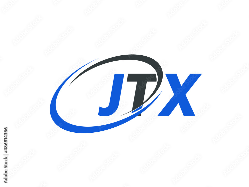 JTX letter creative modern elegant swoosh logo design JTX letter creative modern elegant swoosh logo design