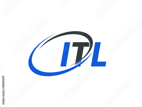 ITL letter creative modern elegant swoosh logo design photo