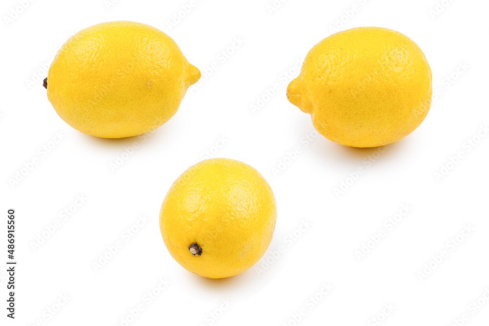 Lemon isolated on white background. Space for test or design. Lemon isolated on white background. Space for test or design.