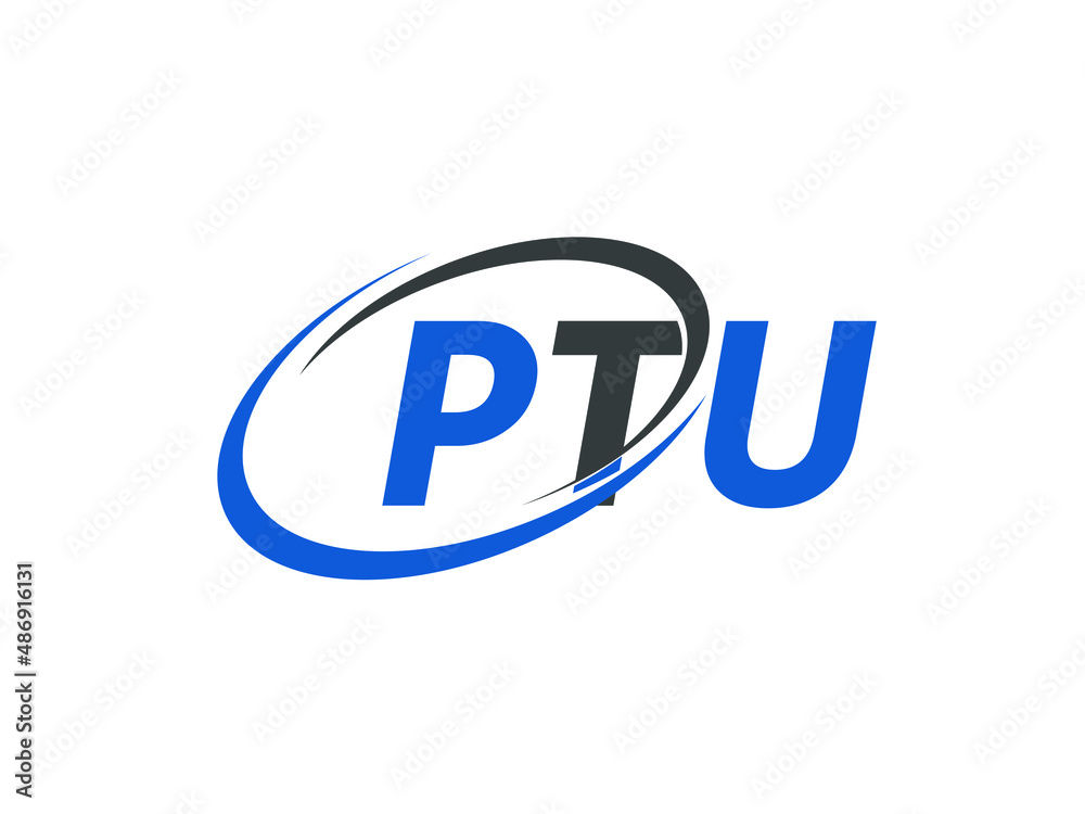 PTU letter creative modern elegant swoosh logo design PTU letter creative modern elegant swoosh logo design