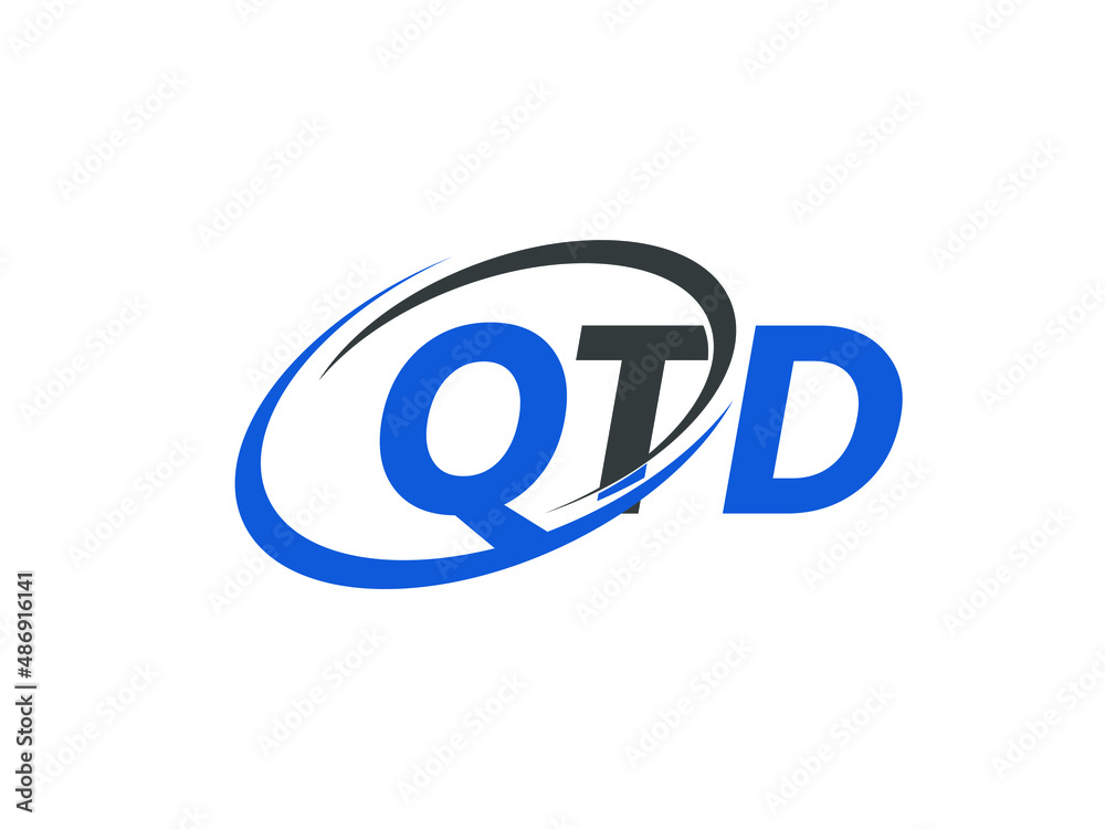QTD letter creative modern elegant swoosh logo design QTD letter creative modern elegant swoosh logo design