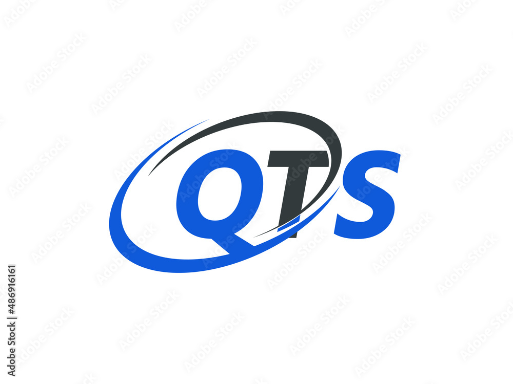 QTS letter creative modern elegant swoosh logo design QTS letter creative modern elegant swoosh logo design