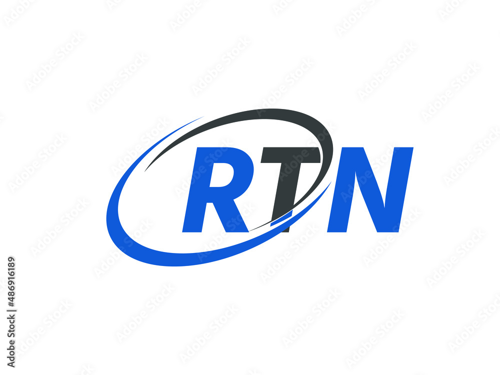 RTN letter creative modern elegant swoosh logo design RTN letter creative modern elegant swoosh logo design