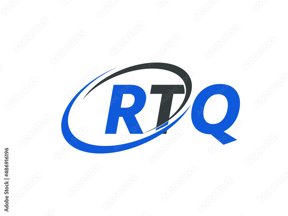 RTQ letter creative modern elegant swoosh logo design RTQ letter creative modern elegant swoosh logo design