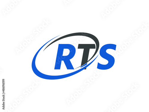 RTS letter creative modern elegant swoosh logo design