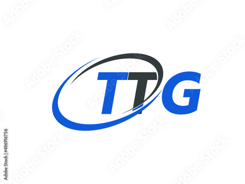 TTG letter creative modern elegant swoosh logo design photo