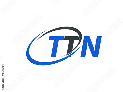 TTN letter creative modern elegant swoosh logo design