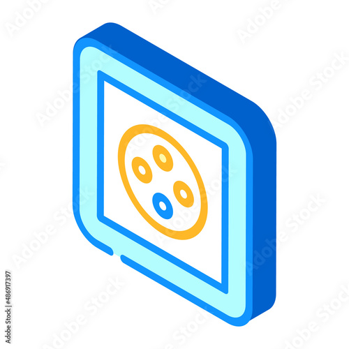 Schilderij op canvas cee 7 5 socket isometric icon vector