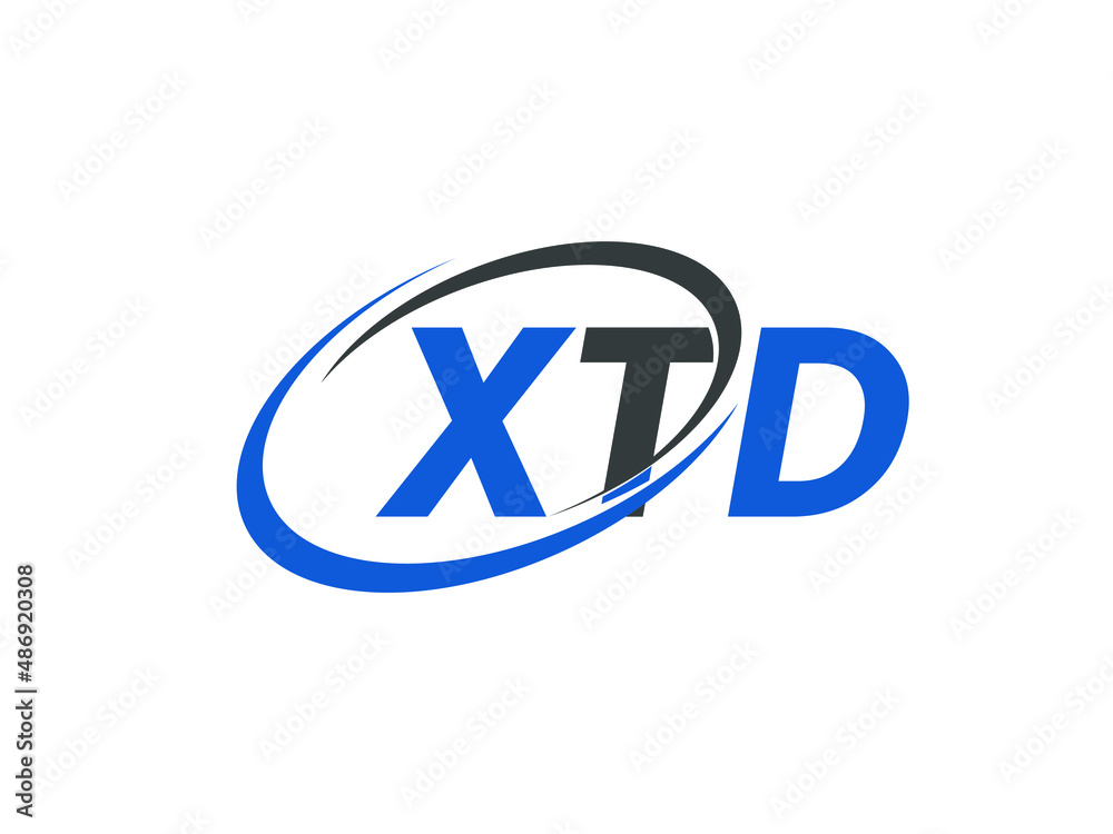 XTD letter creative modern elegant swoosh logo design XTD letter creative modern elegant swoosh logo design