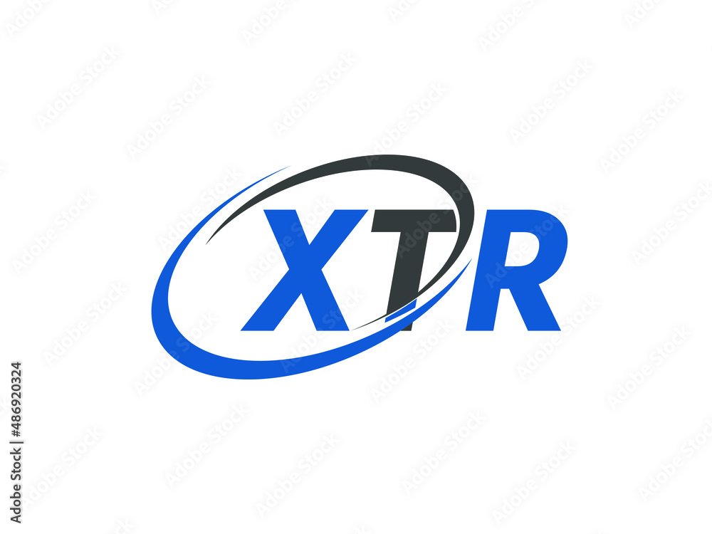 XTR letter creative modern elegant swoosh logo design XTR letter creative modern elegant swoosh logo design
