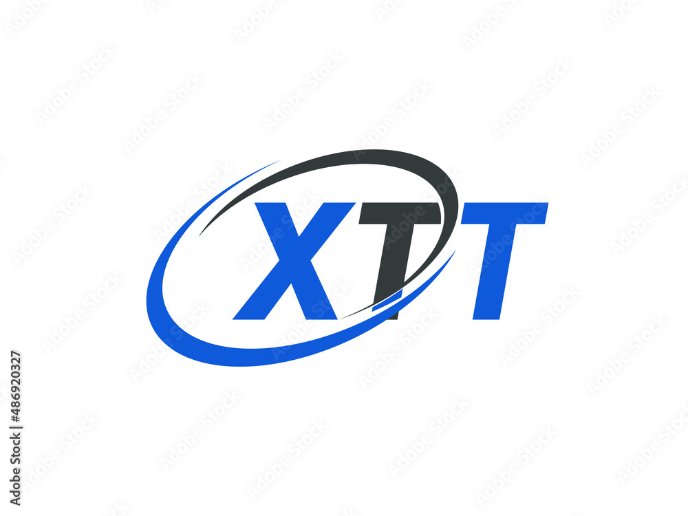 XTT letter creative modern elegant swoosh logo design XTT letter creative modern elegant swoosh logo design