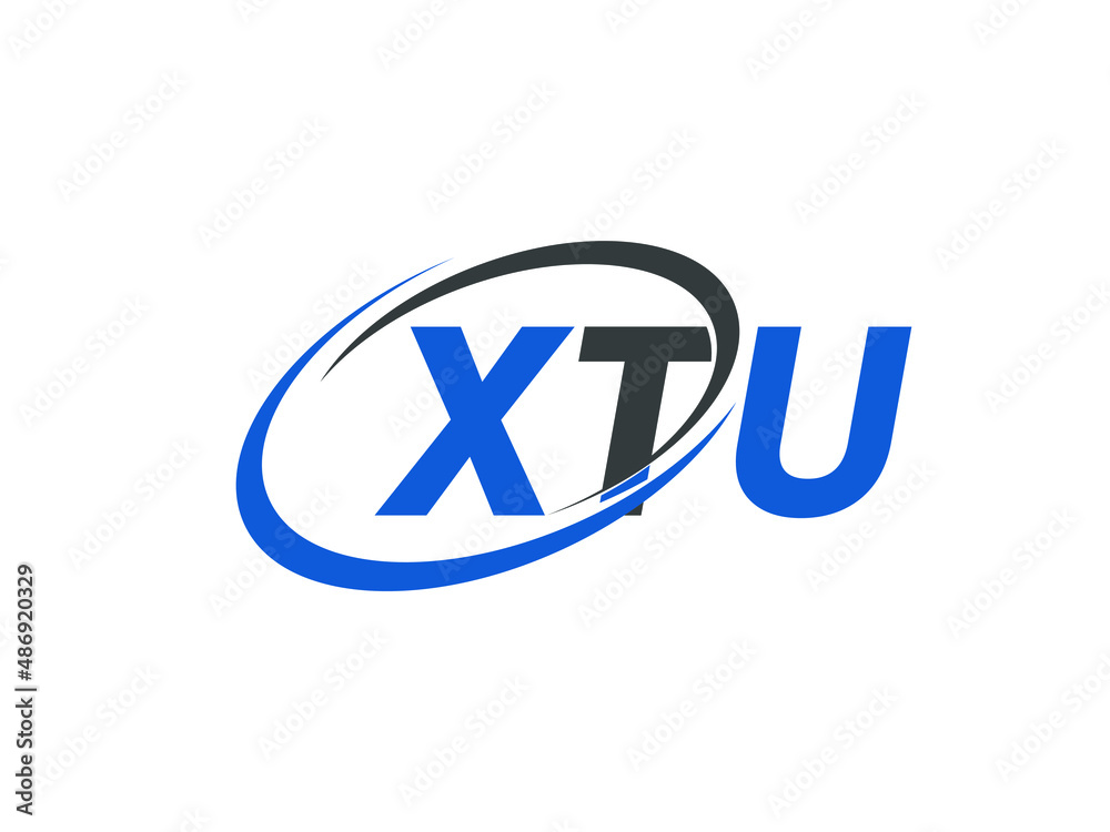 XTU letter creative modern elegant swoosh logo design XTU letter creative modern elegant swoosh logo design