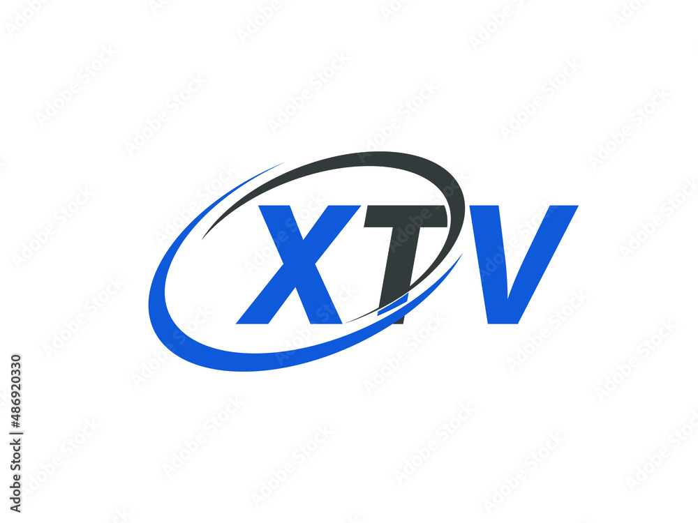 XTV letter creative modern elegant swoosh logo design XTV letter creative modern elegant swoosh logo design