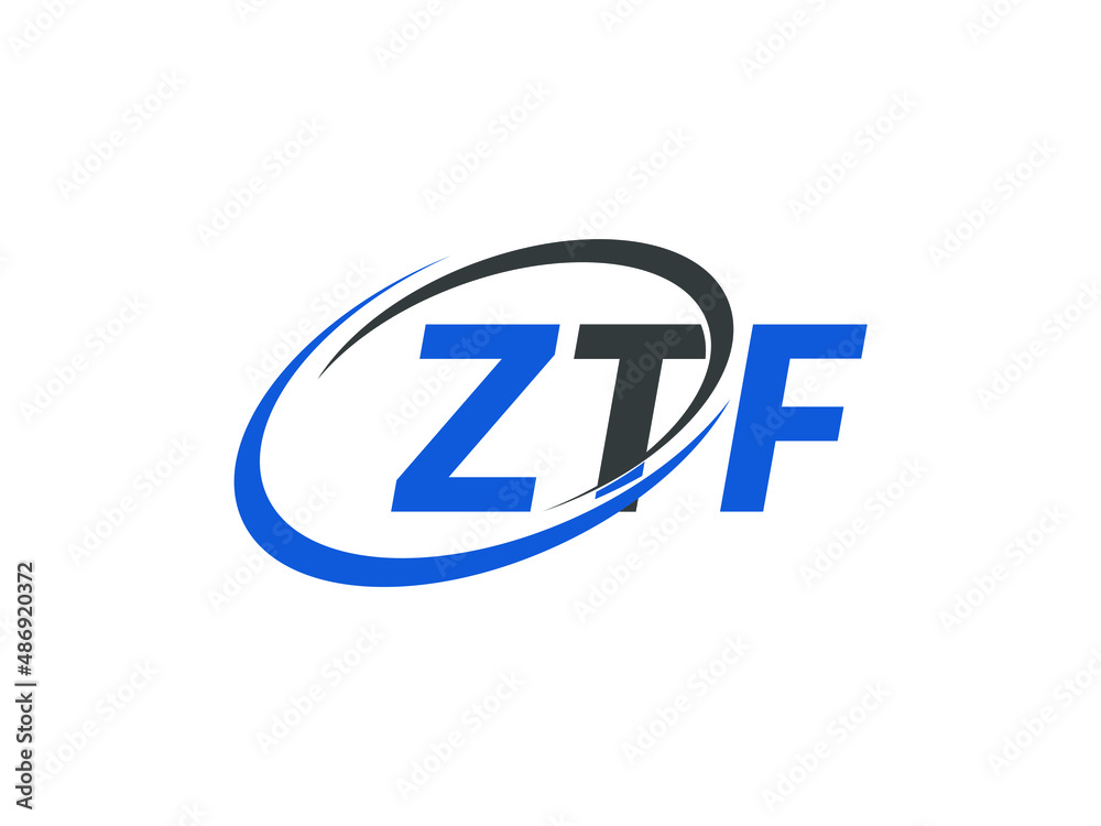 ZTF letter creative modern elegant swoosh logo design ZTF letter creative modern elegant swoosh logo design