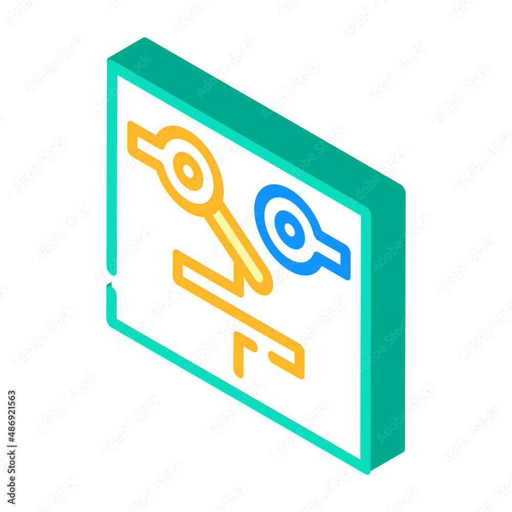 temperature switches mechanism isometric icon vector. temperature