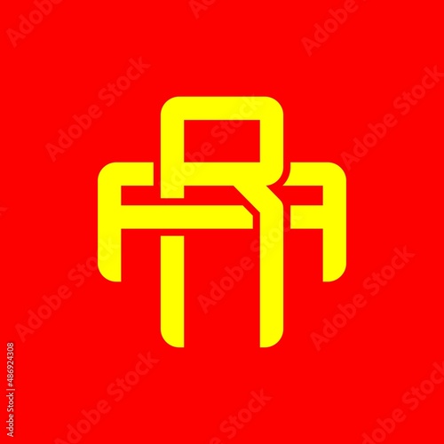 Initial RA, AR, FRF, RFF, monogram logo vector.