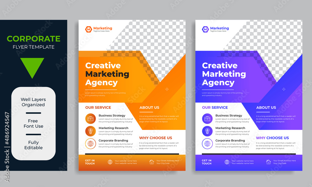 Creative corporate Business Flyer Design template premium vector Creative corporate Business Flyer Design template premium vector