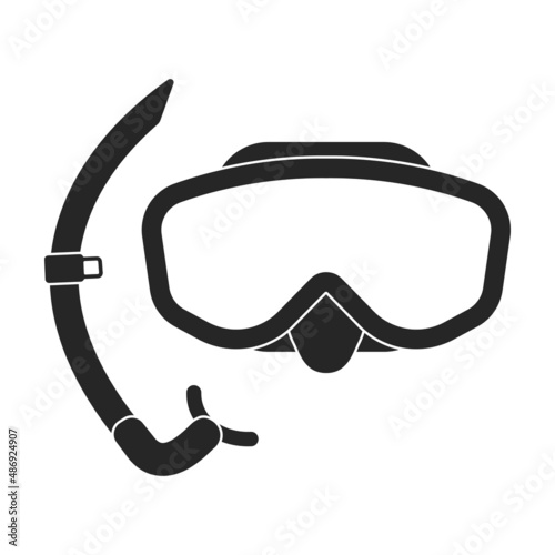 Diver glasses vector icon.Black vector icon isolated on white background diver glasses.