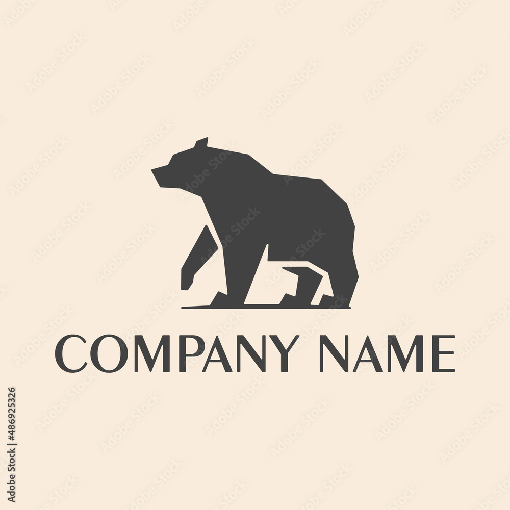 Bear Logo design vector template. Wild animal icon