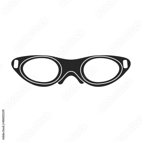 Diver glasses vector icon.Black vector icon isolated on white background diver glasses.
