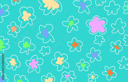 Minimal long vector banner in green colors. Abstract organic floral background with copy space for text.Vector design templates in simple modern style