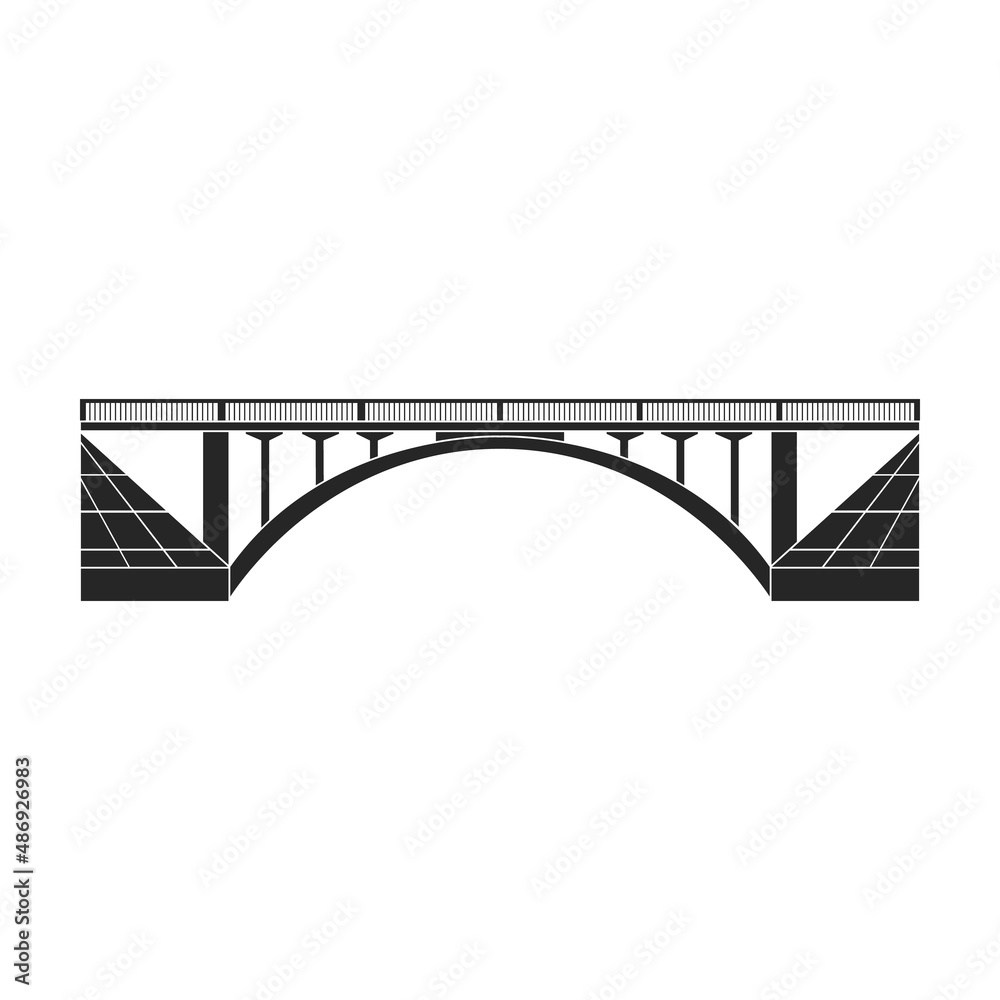 Obraz premium Bridge vector icon.Black vector icon isolated on white background bridge.