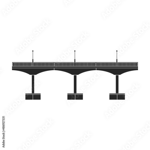 Bridge vector icon.Black vector icon isolated on white background bridge.