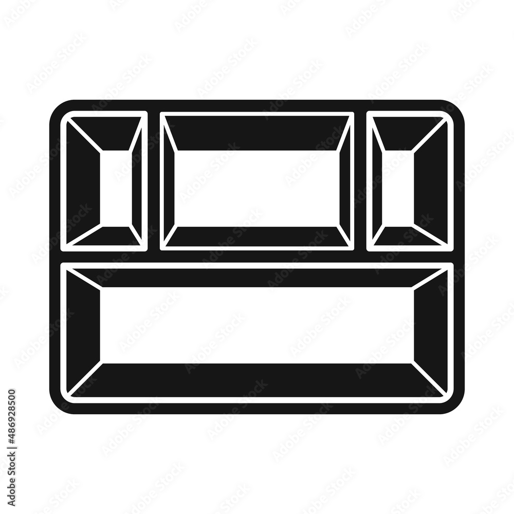 Fototapeta premium Vector illustration of container and cardboard logo. Web element of container and food vector icon for stock.