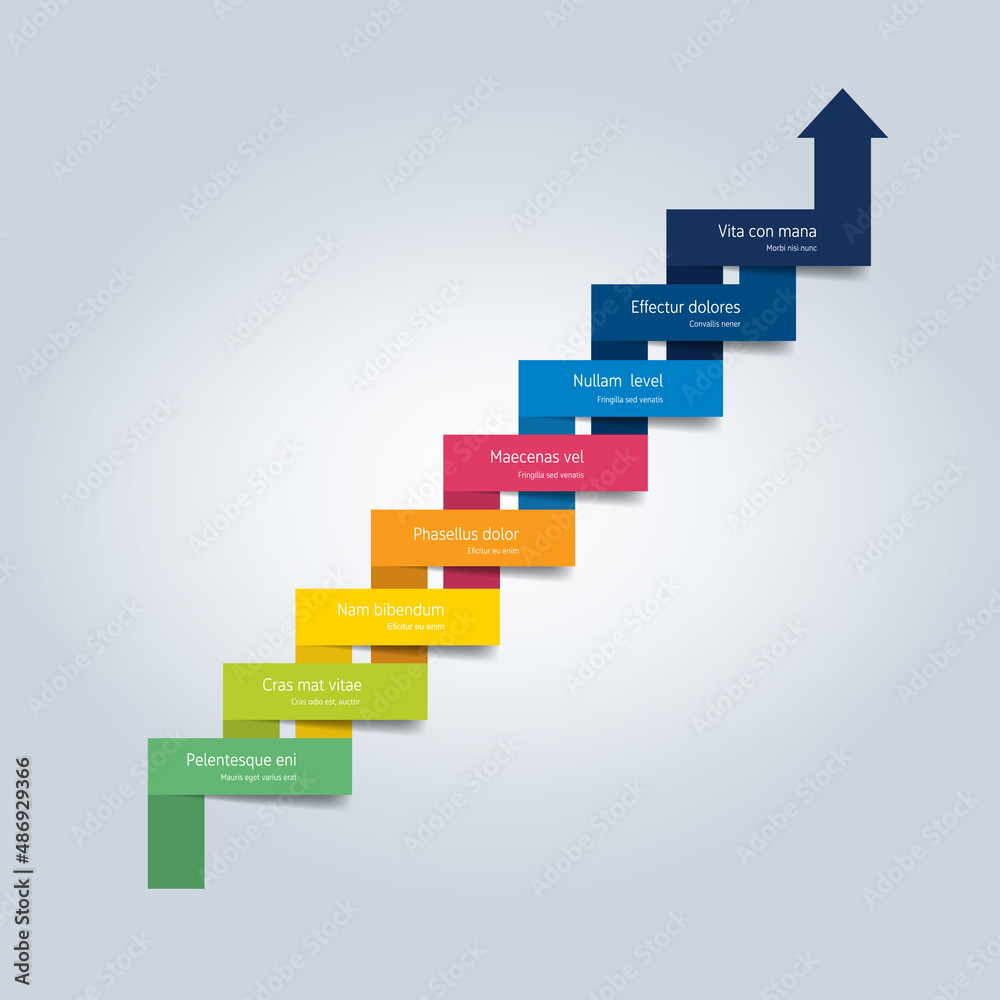 Fototapeta premium Step by step infographic. Scheme, diagram, template. Vector.