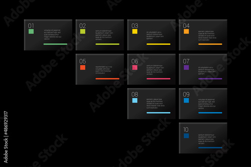 Table layout template. Schedule, spreadsheet, infographic element. Vector.