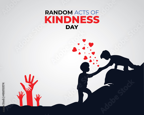 Random acts of kindness day. Template for background, banner, card, poster. vector illustration.