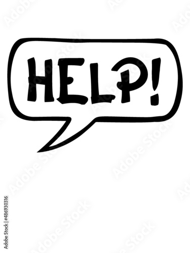 Comic Sprechblase HELP 