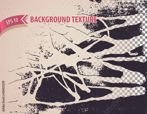 Isolated rough overlay grunge texture with distressed effect. Abstract background to imitate leaks, drips, streaks, spatter, spray. Vector backdrop. photo