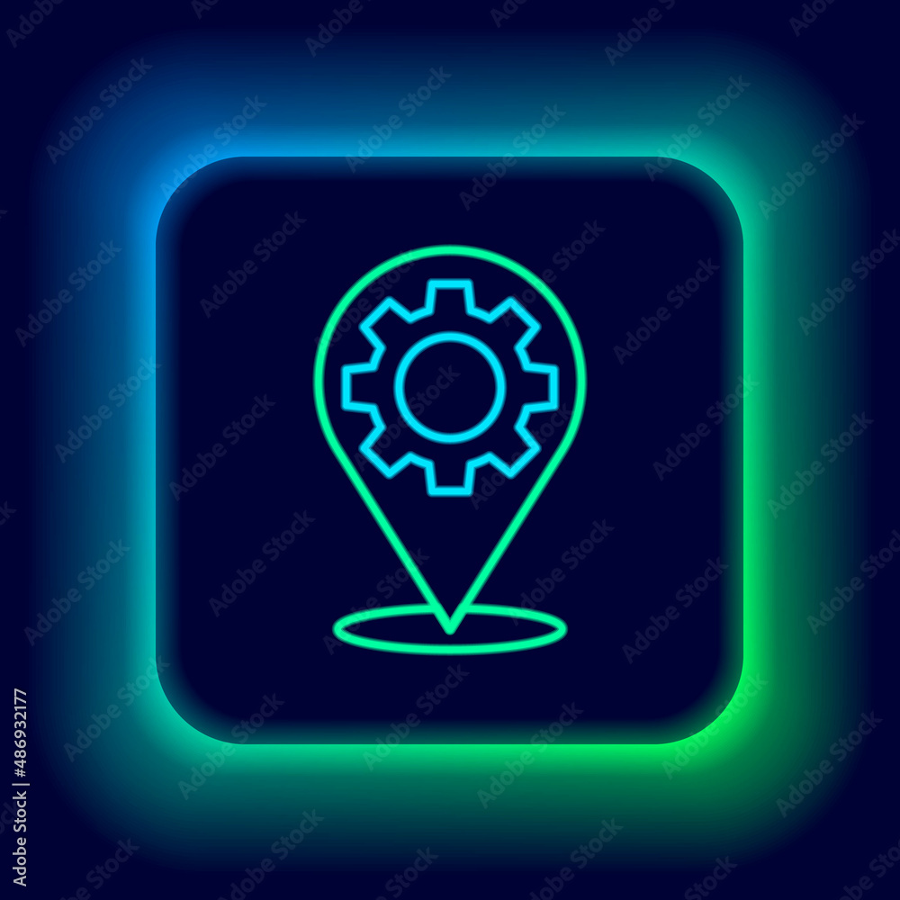 Glowing neon line Car service icon isolated on black background. Auto mechanic service. Repair service auto mechanic. Maintenance sign. Colorful outline concept. Vector Glowing neon line Car service icon isolated on black background. Auto mechanic service. Repair service auto mechanic. Maintenance sign. Colorful outline concept. Vector