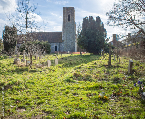 The exterior of the Holy Trinity Church in the village of Coltishall, Norfolk