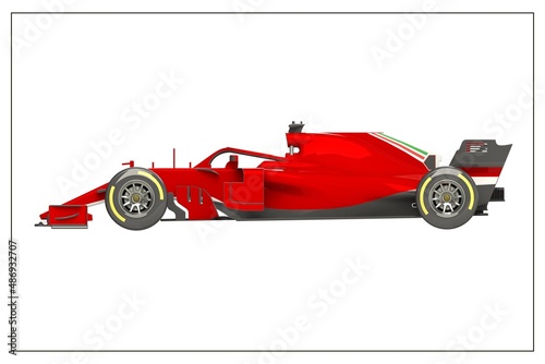 3d illustration of an F1 car. photo