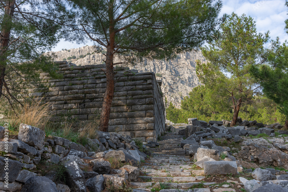 Ruins of the ancient city of Priene, Turkey Ruins of the ancient city of Priene, Turkey