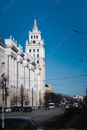 View of the Revolution Avenue in Voronezh, Russia.