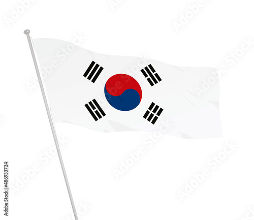 South Korea national flag. vector illustration