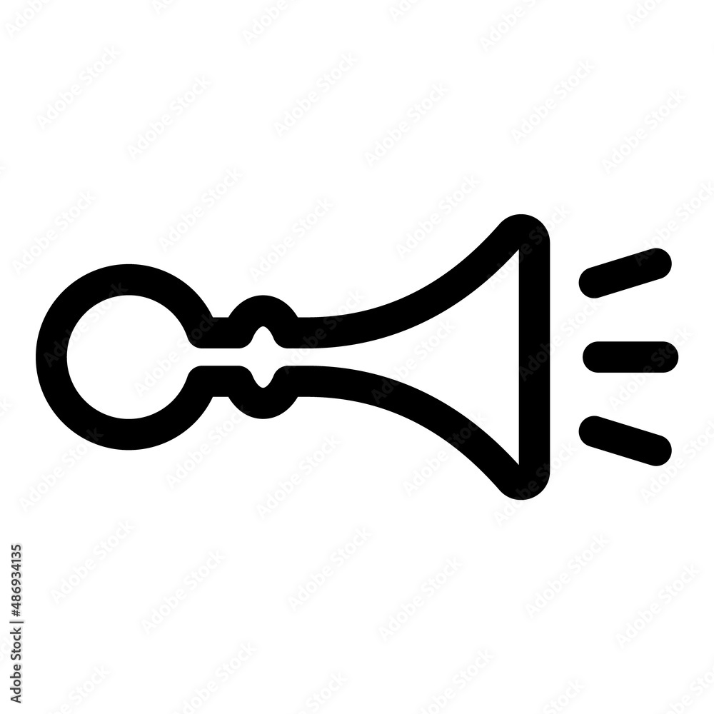 Car Horn Flat Icon Isolated On White Background Car Horn Flat Icon Isolated On White Background