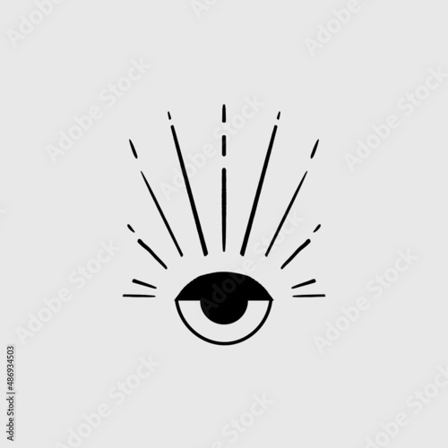 Print background vector art. Graphics, eye open. lines