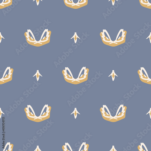 French fleur de lis royal lily seamless pattern. Farmhouse cottage background. Lilies lys flower flourish motif allover rustic damask.