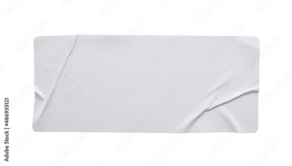 Blank paper sticker label texture isolated on white background Blank paper sticker label texture isolated on white background