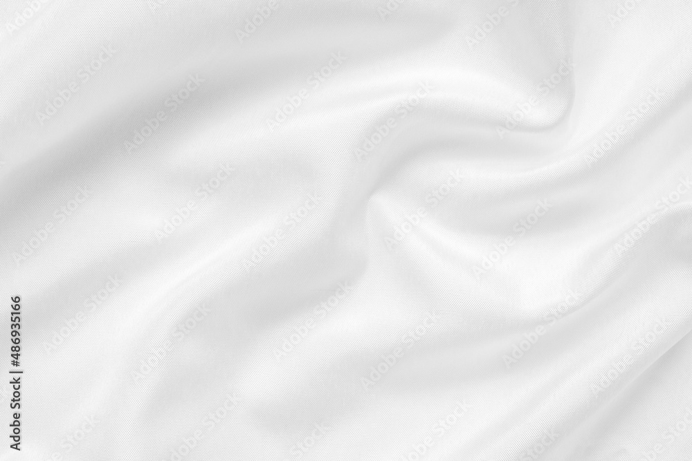 Abstract white fabric with soft wave texture background