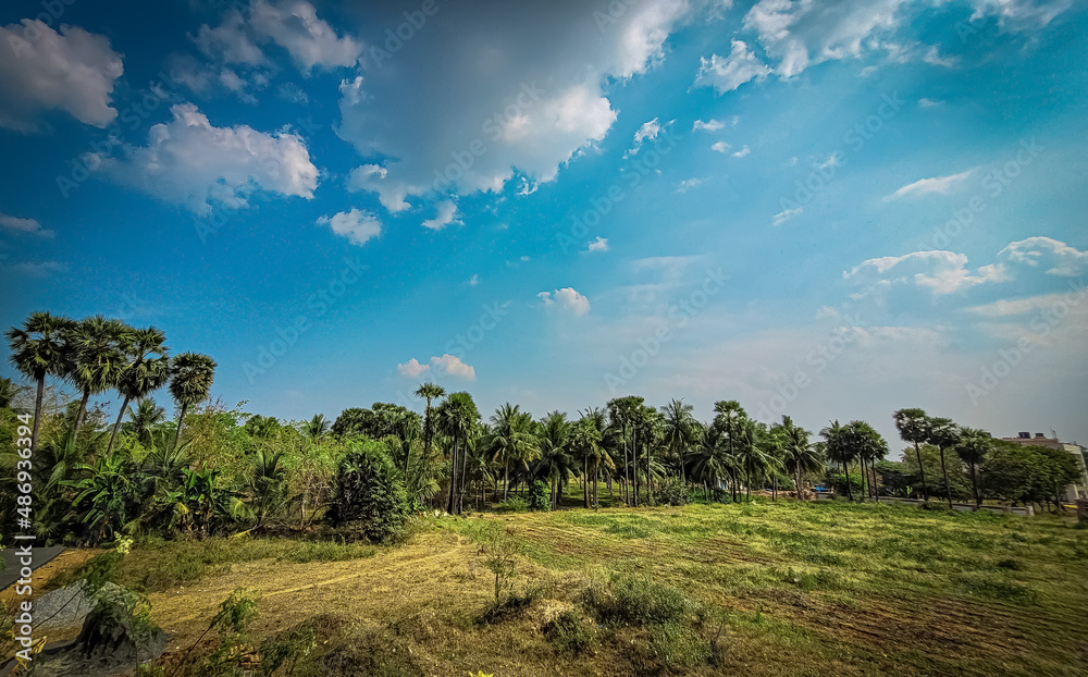 Ultra wide landscape with sky Ultra wide landscape with sky