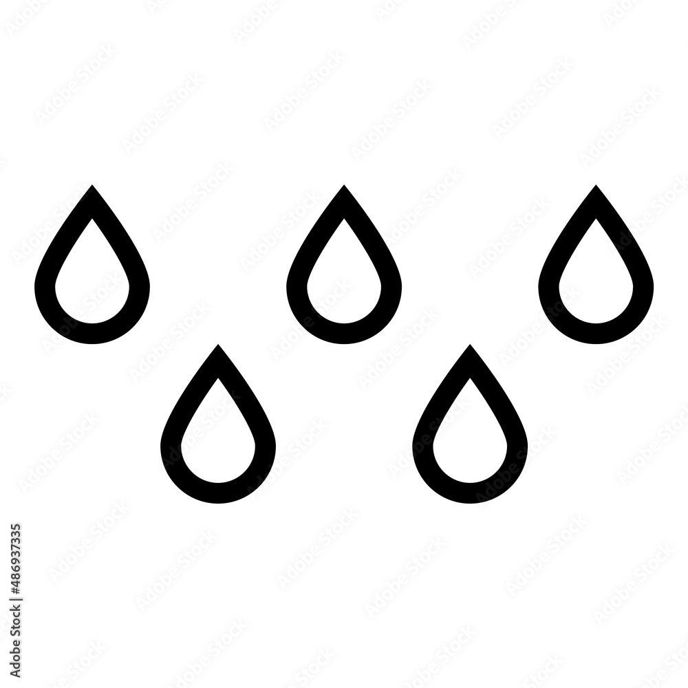 Rain Flat Icon Isolated On White Background Rain Flat Icon Isolated On White Background