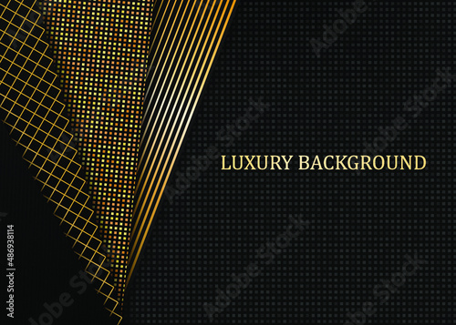 Black and gold luxury background. Vector illustration.