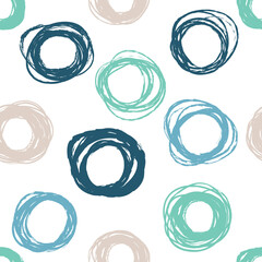 Crédence de cuisine Formes géométriques patrons Motif abstrait camaïeu bleu doux  © Elena Melnikova