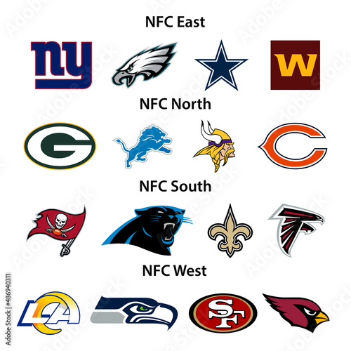 AFC, NFC Conference 2022. Green Bay Packers, Detroit Lions, Dallas Cowboys,  NY Giants, Tampa Bay Buccaneers, Atlanta Falcons, New Editorial Photography  - Illustration of england, falcons: 240123522